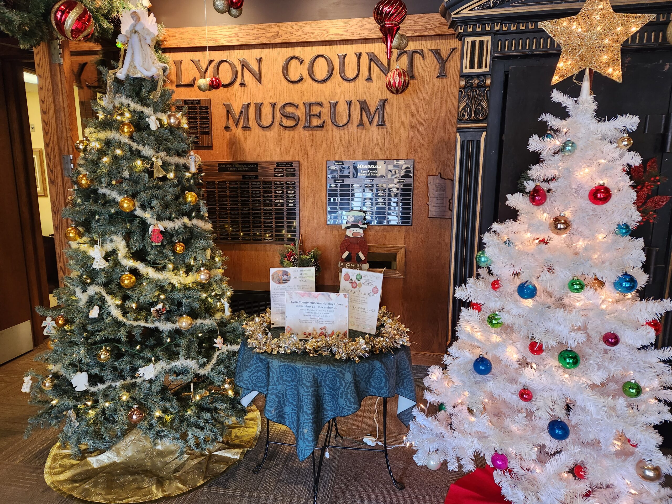 The 12th Annual Indoor Christmas Tree Walk Lyon County Museum